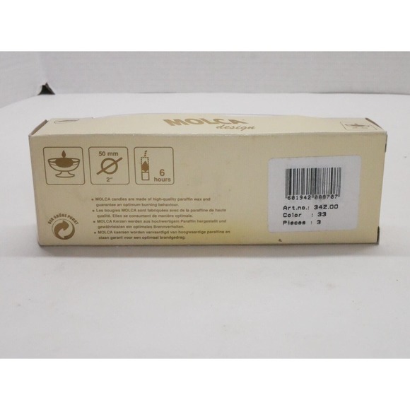 Molca Designs Green Unscented Round Floating Candle Made In Netherlands 3 Pack - Picture 6 of 6